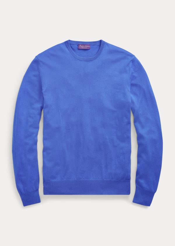 Sueter Ralph Lauren Hombre Azules - Cashmere Crewneck - ATDJU8301